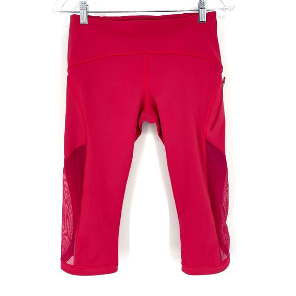 Lululemon Sun Runner Crop 17” Fuchsia Pink Luxtreme Size 6 - Picture 1 of 12
